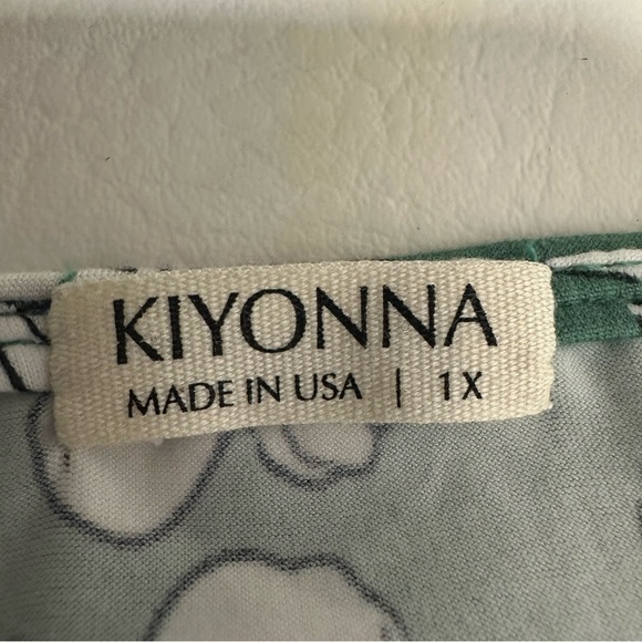 Kiyonna Green Floral Long Sleeve Dress size 1X - Picture 7 of 11